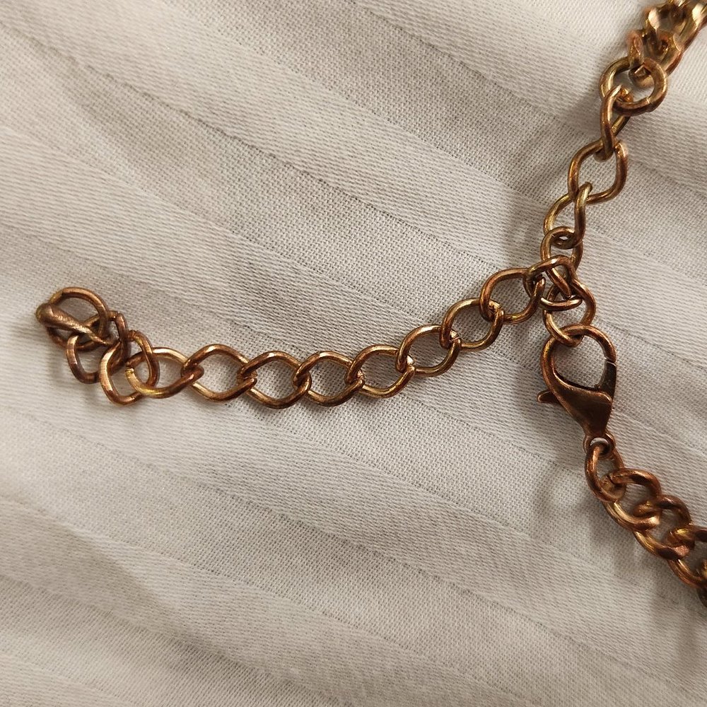 Faux Blue Sapphire Gold necklace Burning Man approved - Picture 4 of 5